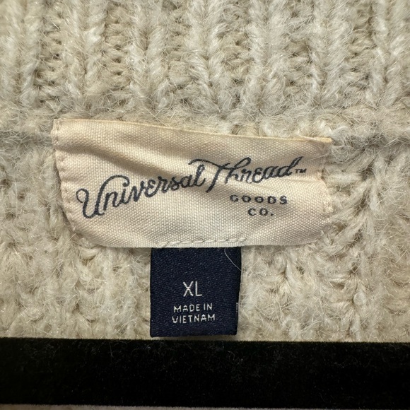Universal Thread Ivory Sand Cable Crew Neck Sweater Size XL - Picture 5 of 11